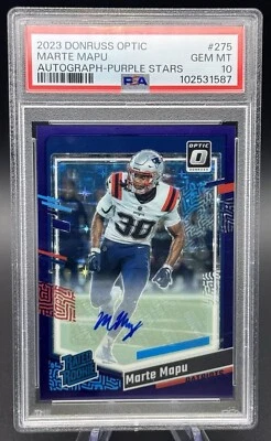 2023  Donruss Optic - Rated Rookie #275 Marte Mapu Purple Stars Auto /50 PSA 10 - Image 1 of 2