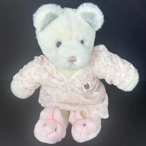Gund Blanco Peluche Dos Zapatos Oso Felpa Rosa Conejito Zapatilla Pies Vestido Relleno 1985 - Imagen 1 de 20