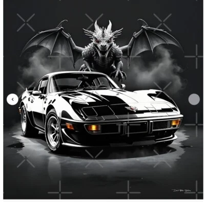 Póster Chevy Corvette 1982 - 33,1" x 33,1" - semi brillante Foto 1 de 2