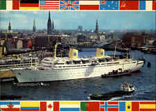 HAMBURG St. Pauli Hafen Schiff Dampfer GRIPSHOLM am Kai Postkarte Ship postcard
