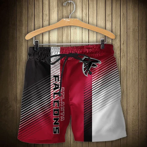 Atlanta Falcons Mens Beach Board Shorts Summer Football Quick Dry Swim Trunks Cover