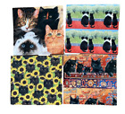 4 Sheets OF Vintage IVORY  Cats  Wrapping Paper 50x70cm