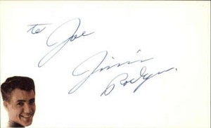 Jimmie Rodgers Singer Signed 3" x 5" Index Card