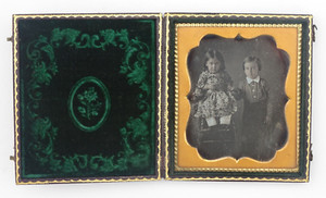 1/6th Plate Daguerreotype Photograph Children Fairbanks Family Oakham Mass - PH0