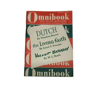 OMNIBOOK August 1955 Dutch, The Living Faith, Violent Saturday Magazine Book - Picture 1 of 5