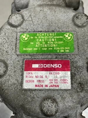 BMW 325I 1995 convertible 2,5 OEM Denso compresor de aire acondicionado 447200-3202 8390646 Foto 1 de 4