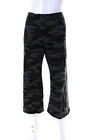 Nili Lotan Womens Cotton Camouflage Print Wide Leg Capri Sweatpants Gray Size S