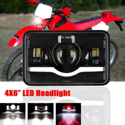 Светодиодная фара дальнего света 4x6 дюймов дневные ходовые огни для Honda XR250 XR250L XR650L XR650R - Изображение 1 из 4