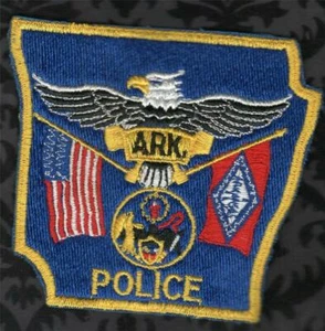 Arca vintage. Parche de policía de Arkansas ENVÍO GRATUITO EN EE. UU. Respaldo de gasa antigua - Imagen 1 de 2