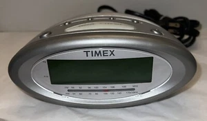 TIMEX Alarm Clock Large Display Radio DUAL ALARM Nature Sounds T233S Tested - Picture 1 of 6