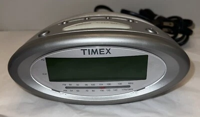 TIMEX Alarm Clock Large Display Radio DUAL ALARM Nature Sounds T233S Tested - Image 1 of 4