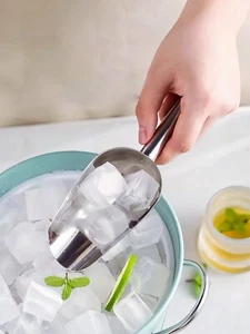Stainless Steel Ice Cube Flour Scoop Kitchen Bar Tools Buffet Nut Grain Shovel.. - Picture 1 of 4