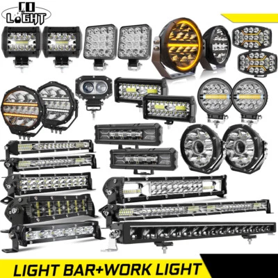 12V 24V LED Work Light Bar Flood Spot Lights Driving Offroad Car Truck ATV SUV - Image 1 of 4