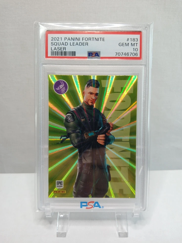 2021 Panini Fortnite Series 3 Laser Squad Leader #183 USA Print PSA 10 - Image 1 of 2
