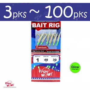 Fishing Glow sabiki Size 1 Premium piscatore Bait Rigs FW467 Fish Skin 6-hook - Picture 1 of 9