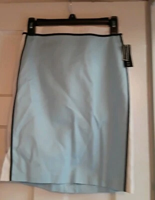 NUEVA FALDA LÁPIZ DE CARRERA DE ALGODÓN ELÁSTICO AZUL METÁFORA TALLA 2 MUJER NUEVA CON ETIQUETAS COLORBLOCK Foto 1 de 3