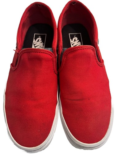 VANS scarpa slip on sneaker rosso bianco taglia 8 5 donna 10 5 uomo "
