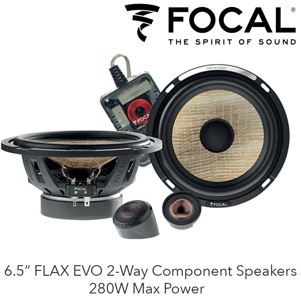 Focal PS165FE 17cm 6.5" 2-Way Flax EVO Car Component Speakers 280W Total Power - Image 1 of 1
