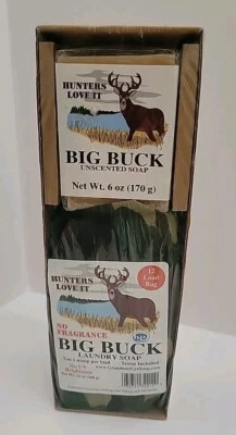BIG BUCK Soap HUNTERS KIT  Bar + Laundry Soap Unscented Scent Free Eliminator  - Image 1 of 2