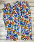 Russ Togs VTG 70’s Matching Bold Floral Print Mock Neck Top Pants Skirt Set 16