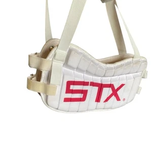 STX Lacrosse Rib Nierenpolster Schultergurt belüftet Einheitsgröße Ausrüstung weiß rot - Bild 1 von 7