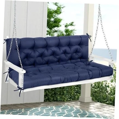  Cojines Columpio Porche, Cojín Columpio de Espuma con Memoria para Muebles de Exterior, Azul Foto 1 de 4