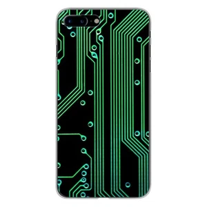 Coque en silicone imprimée compatible Apple iPhone 8 Plus Texture circuit geek - Photo 1 sur 6