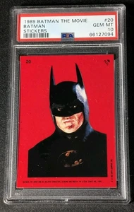 1989 Batman The Movie #20 Stickers Collector's Edition PSA 10 💎 Michael Keaton - Picture 1 of 2