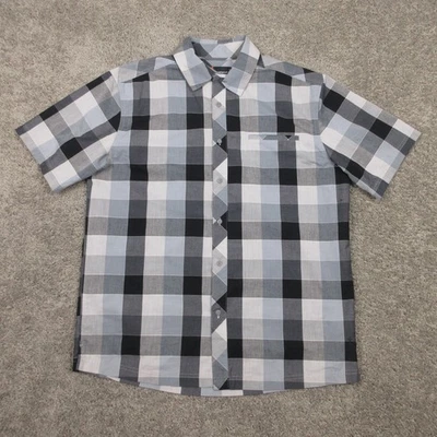 Smartwool Shirt Mens Large Gray Plaid Merino Organic Cotton Button Up Outdoor - Image 1 of 4