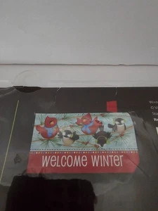 Briarwood Lane Premium Magnetic Mailbox Cover Winter Welcome Songbirds ADORABLE - Picture 1 of 3
