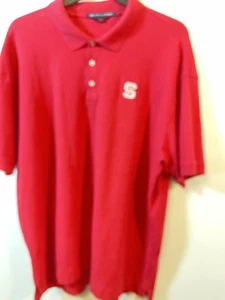 NC State Wolfpack Devon & Jones Mens Red Polo Shirt BigTall 3XL 100% Pima Cotton - Picture 1 of 7