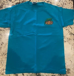 RON JON Surf Shop Graphic T-Shirt Youth Medium YM Teal W/ Iguana & Sticker - Picture 1 of 4