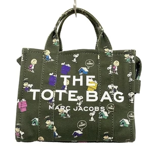 MARC JACOBS x PEANUTS The Tote Bag Borsa Tela Khaki Snoopy Collaborazione Borsetta jp - Foto 1 di 9
