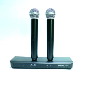 B288E VHF Wireless Dual HandHeld Microphone System Lightweight Portable Vocal - Picture 1 of 7