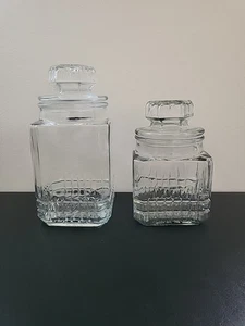 Koezes Glass Canister Candy Jar Set of 2 - Picture 1 of 5