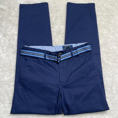 Nuevo con etiquetas Pantalón Chino Polo Ralph Lauren Para Niños Azul Algodón Elastizado Calce Clásico Talla 12 Foto 1 de 4