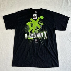 Camiseta negra nueva con etiquetas 2007 WWE D-Generation-X para hombre talla grande que brilla en la oscuridad - Imagen 1 de 7