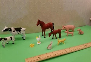 FARM ANIMALS Momma + Baby set. Great detail. Medium size . Cows, pigs, horses++ - Picture 1 of 5