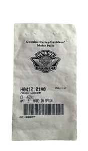 Genuine Harley-Davidson NEW Copper Crush Sealing Washer OEM P/N H0412.01A (5) - Imagen 1 de 4