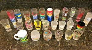 LOT OF 30 CARIBBEAN ISLANDS, MEXICO, ARUBA, PUERTO RICO & MORE SHOT GLASSES - Picture 1 of 9