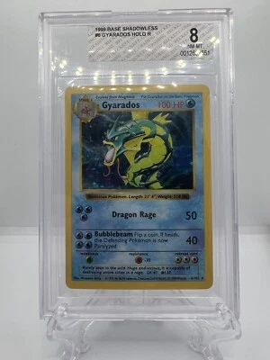 Gyarados Shadowless Holo 1999 Pokemon Base Set BGS 8 NM-MT Super Clean #6 PSA - Image 1 of 4