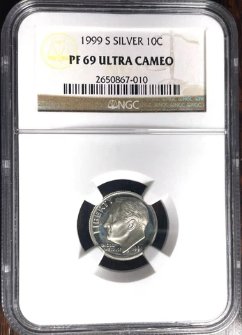 1999 S SILVER ROOSEVELT DIME 10C NGC PF69 ULTRA CAMEO Cover