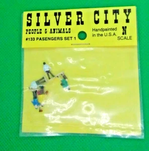 Silver City People & Animals N scale #133 Passengers, Set 1 (pk. 5) - Picture 1 of 2