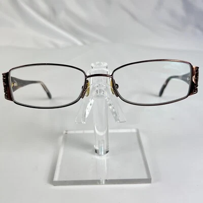 OSCAR DE LA RENTA CUSLR1 II 200 marrón oscuro pulido 53-17-135 marcos de gafas solamente Foto 1 de 4