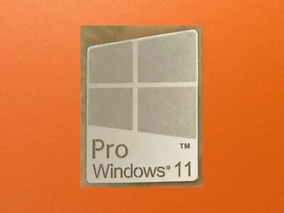 1 PCS Sticker for Window 11 Pro Silver Color Badge Logo Decal Win 11 16mm x 23mm - Image 1 of 2