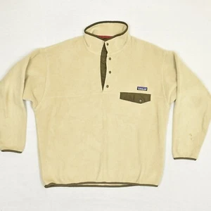 Patagonia Herren Snap Pullover Sweatshirt Polyester beige Gr. L fleckig Synchilla - Bild 1 von 8