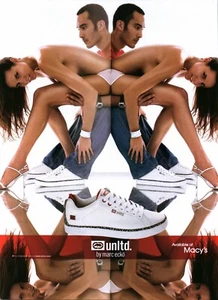 DRUCKANZEIGE 2006 - MARC ECKO UNLTD.  SCHUHWERBUNG - TOPLESS GIRL SEXY SPIEGELBILD - Bild 1 von 1