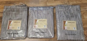 World Market Sahaj Curtain Tab Top 84" X 45" Jute Cotton Blend X3 - Picture 1 of 4