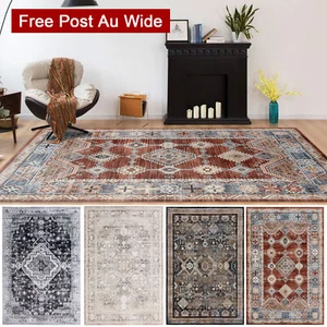 DEAL Extra Large Rug/ Beige Charcoal Red Brown Persian Carpet/Washable Rugs - Picture 1 of 67