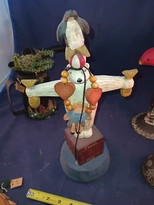Toleware Antique Musical Folk Art Maria Kurtz Original Art Work Signed 14" Tall - Picture 1 of 5